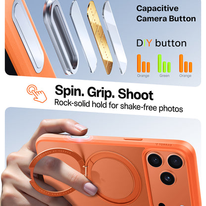 Ovitek MagSafe za Apple iPhone 17 Pro, Torras, Ostand Pro, Oranžen