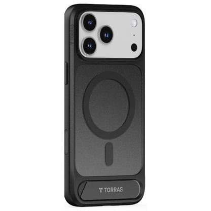 Ovitek MagSafe za Apple iPhone 17 Pro, Torras, Pstand, Črn