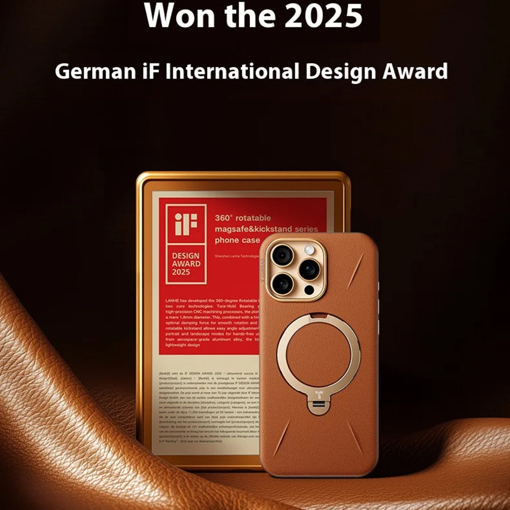 MagSafe ovitek za Apple iPhone 17 Pro, Torras, QPRO Leather, Rjava