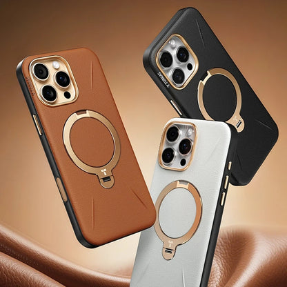 MagSafe ovitek za Apple iPhone 17 Pro, Torras, QPRO Leather, Rjava