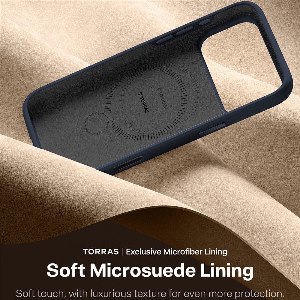 Ovitek MagSafe za Apple iPhone 17 Pro, Torras, QPRO Silicone, Modra
