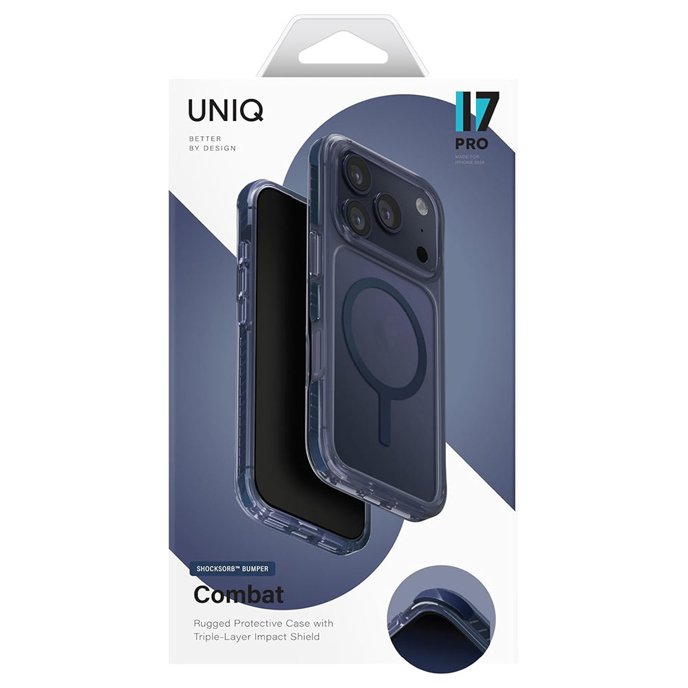 Ovitek MagSafe za Apple iPhone 17 Pro, UNIQ, Combat MagClick, Črn