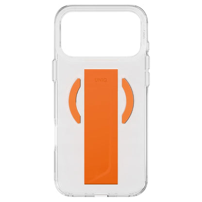 Ovitek MagSafe za Apple iPhone 17 Pro, UNIQ, Heldro Air MagClick, Prosojna Oranžna