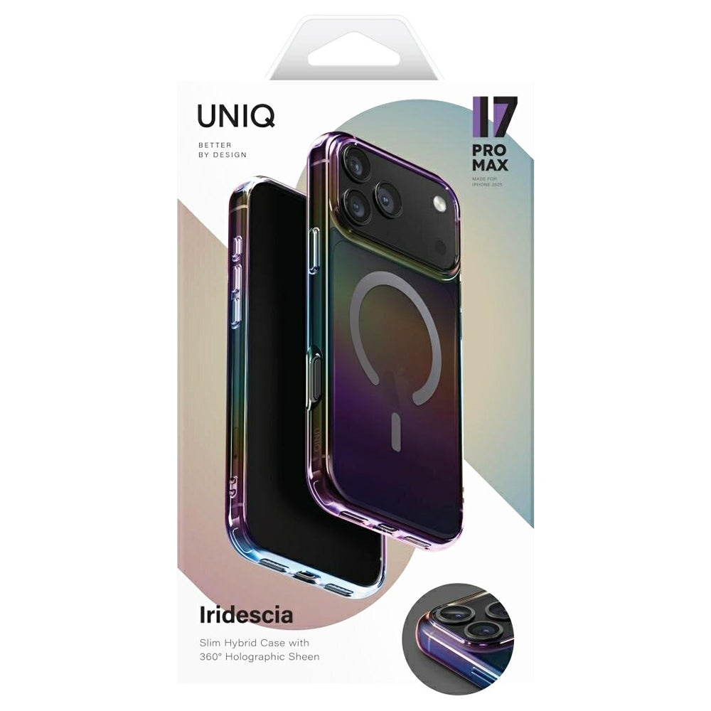 Ovitek MagSafe za Apple iPhone 17 Pro, UNIQ, Iridescia MagClick, Aurora