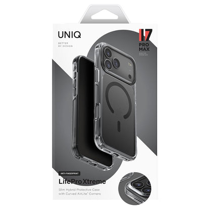 Ovitek MagSafe za Apple iPhone 17 Pro, UNIQ, LifePro Xtreme MagClick, Črn