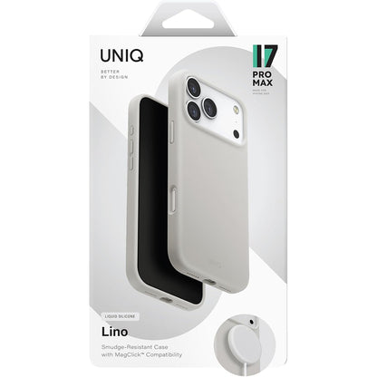 Ovitek MagSafe za Apple iPhone 17 Pro, UNIQ, Lino MagClick, Siv
