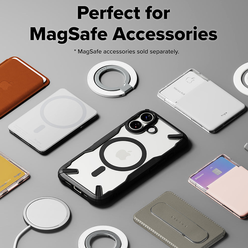 Ovitek MagSafe za Apple iPhone 17, Ringke, Fusion X, Črn