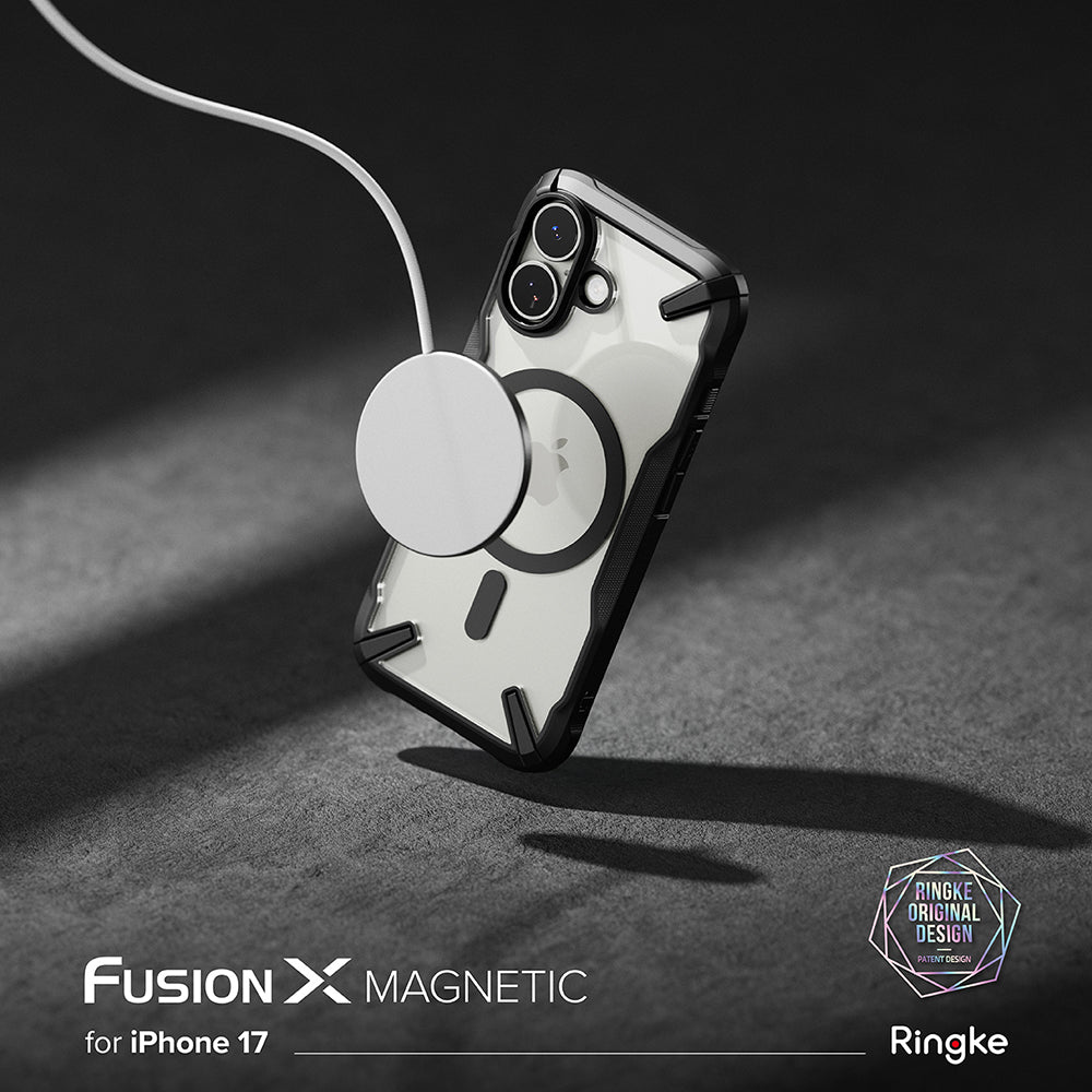 Ovitek MagSafe za Apple iPhone 17, Ringke, Fusion X, Črn