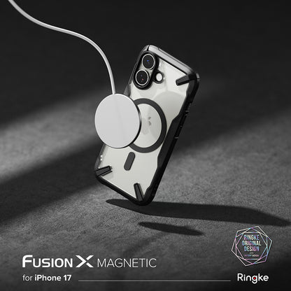 Ovitek MagSafe za Apple iPhone 17, Ringke, Fusion X, Črn