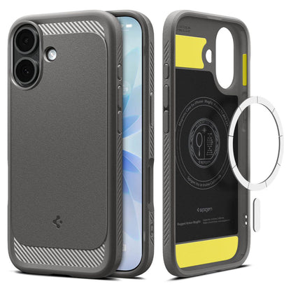 Ovitek MagSafe za Apple iPhone 17, Spigen, Rugged Armor, Siva