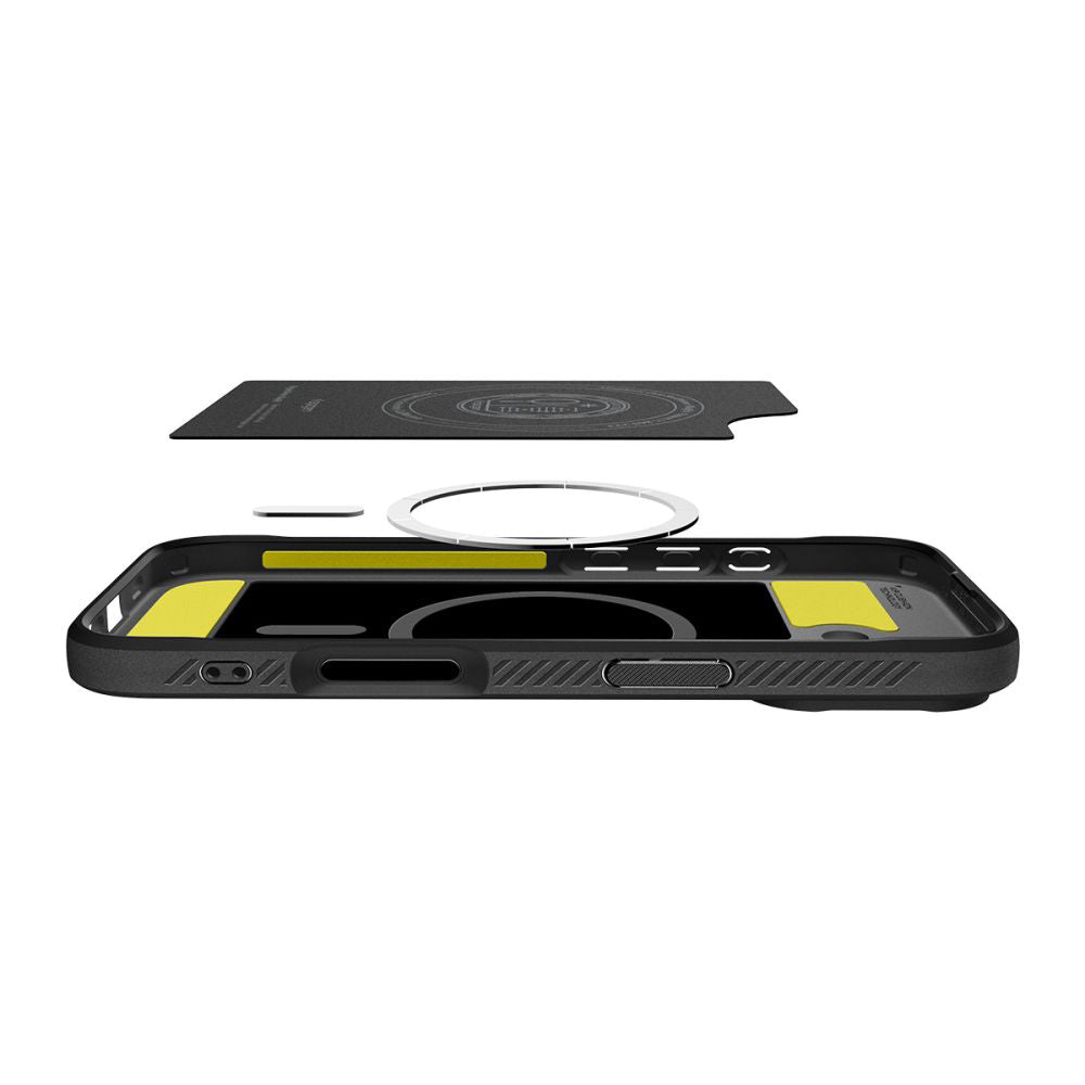 Ovitek MagSafe za Apple iPhone 17, Spigen, Rugged Armor, Mat Črn