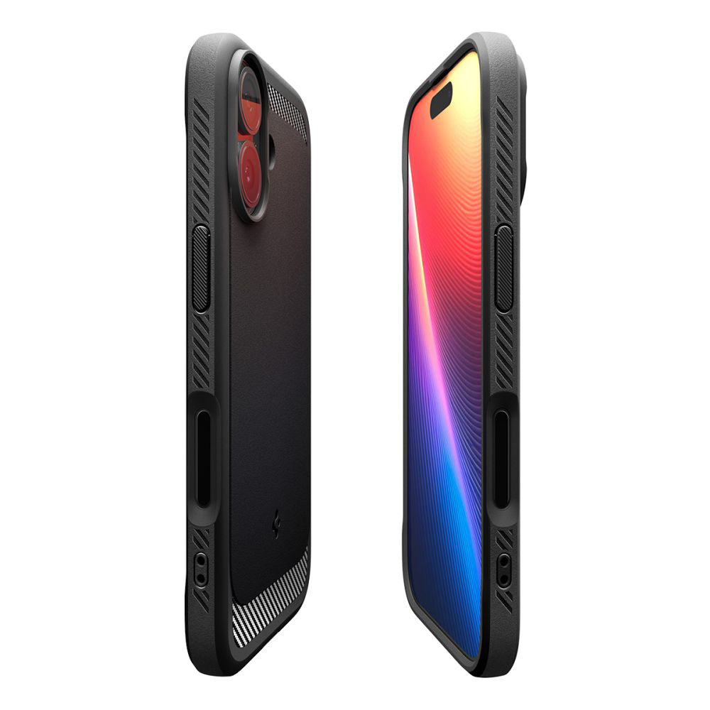 Ovitek MagSafe za Apple iPhone 17, Spigen, Rugged Armor, Mat Črn