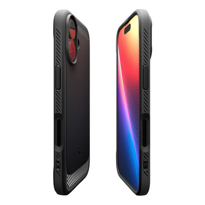 Ovitek MagSafe za Apple iPhone 17, Spigen, Rugged Armor, Mat Črn