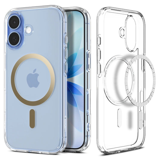 Ovitek MagSafe za Apple iPhone 17, Spigen, Ultra Hybrid, Prozorno Zlat