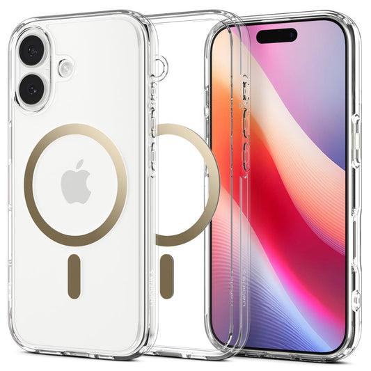 Ovitek MagSafe za Apple iPhone 17, Spigen, Ultra Hybrid, Prozorno Zlat