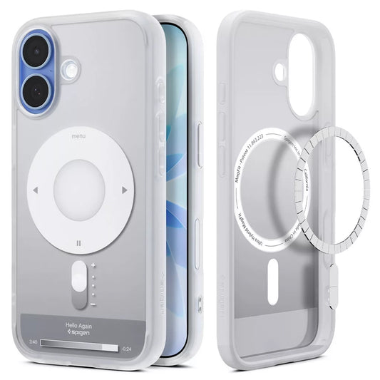 Ovitek MagSafe za Apple iPhone 17, Spigen, Ultra Hybrid Classic, Srebrn.