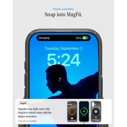 Ovitek MagSafe za Apple iPhone 17, Spigen, Ultra Hybrid Classic, Črn