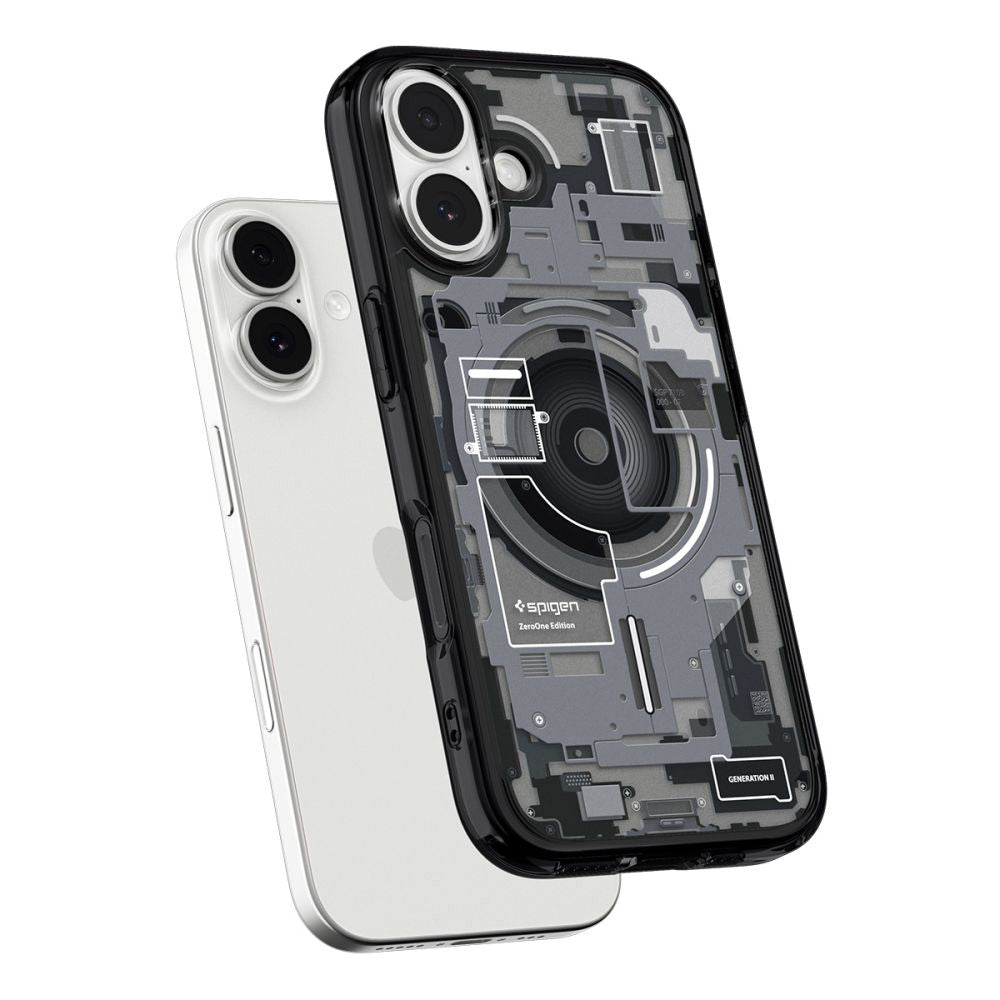 Ovitek MagSafe za Apple iPhone 17, Spigen, Ultra Hybrid Zero One, Črn