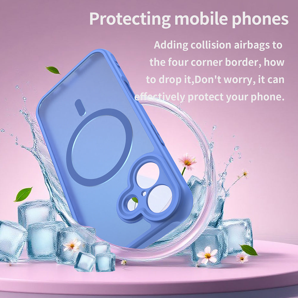 Ovitek MagSafe za Apple iPhone 17, Techsuit, HaloFrost II, Modra