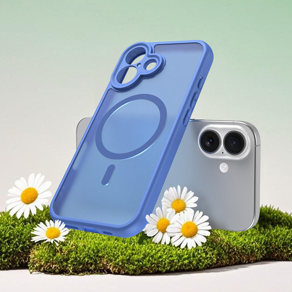 Ovitek MagSafe za Apple iPhone 17, Techsuit, HaloFrost II, Modra