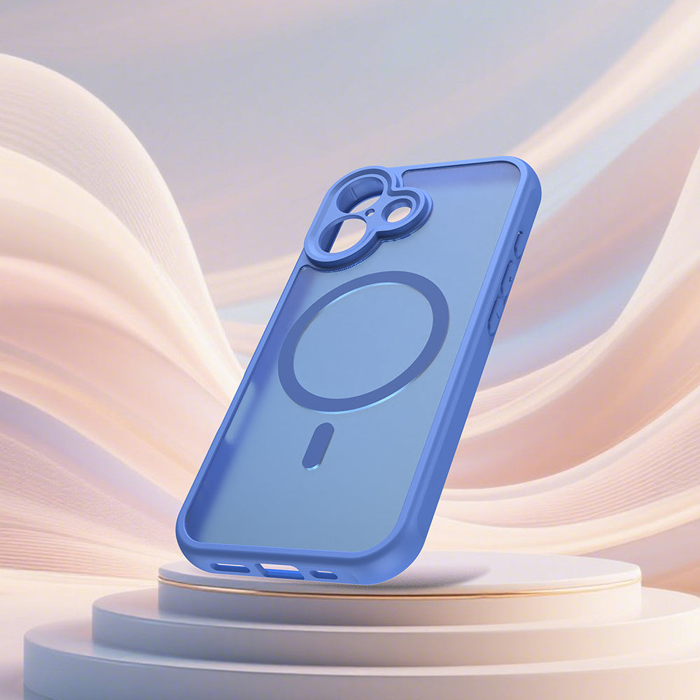 Ovitek MagSafe za Apple iPhone 17, Techsuit, HaloFrost II, Modra