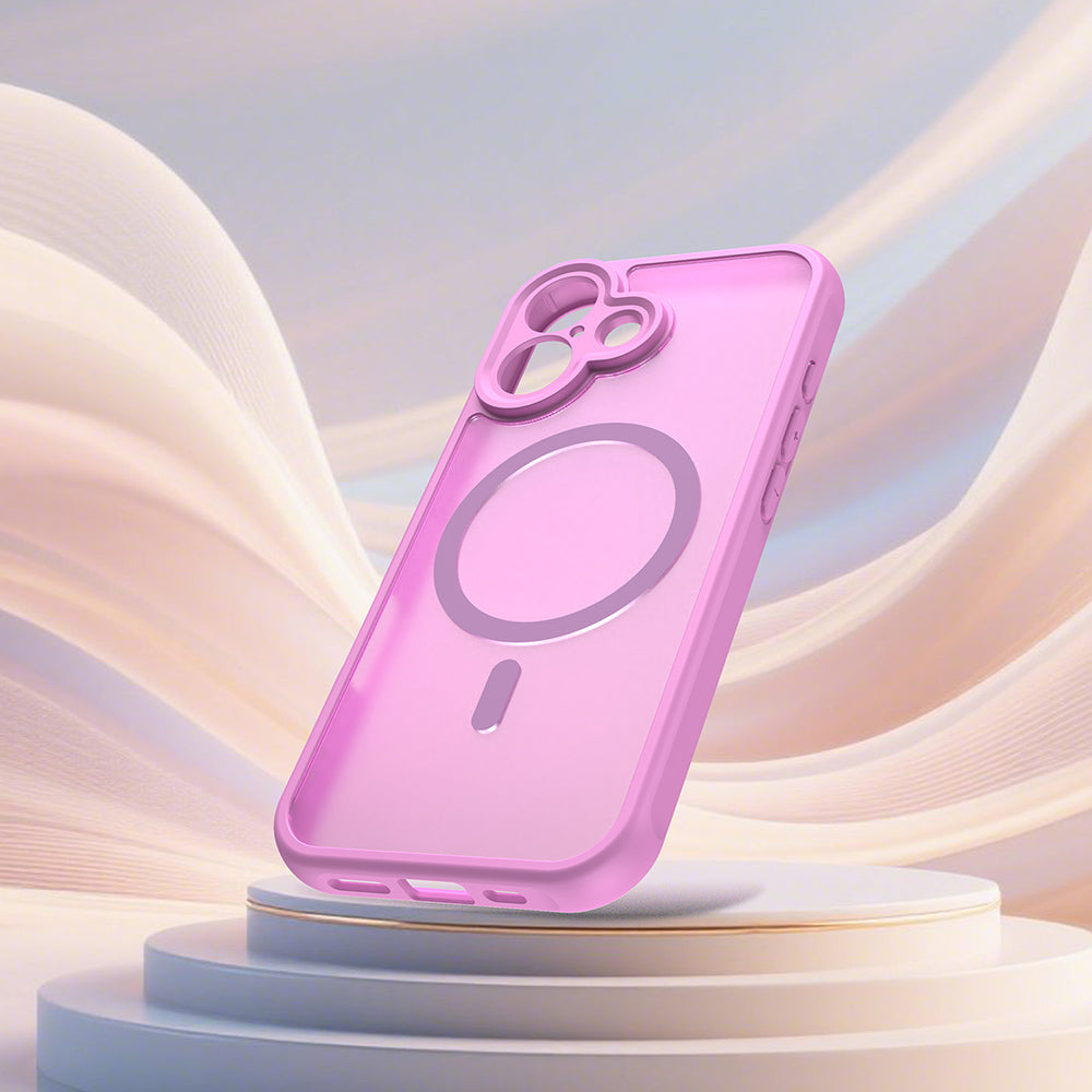 MagSafe Case for Apple iPhone 17, Techsuit, HaloFrost II, Pink