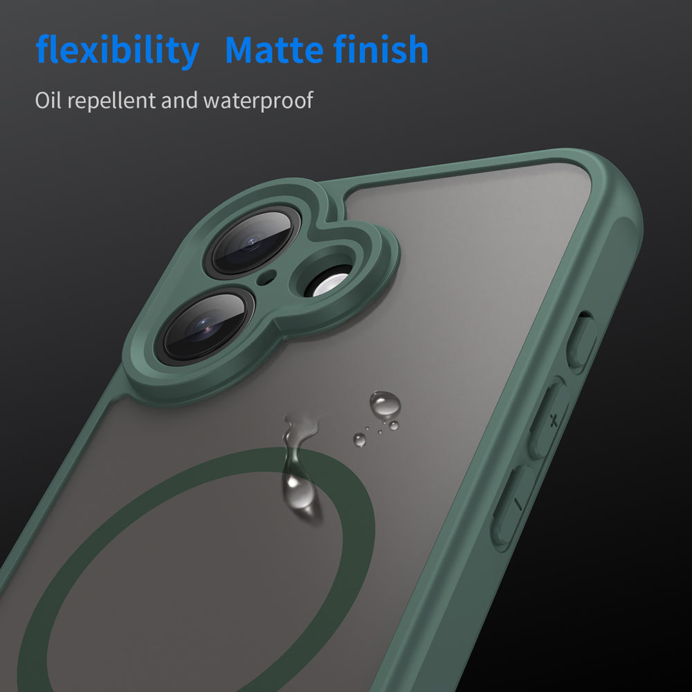 Ovitek MagSafe za Apple iPhone 17, Techsuit, HaloFrost II, Zelen