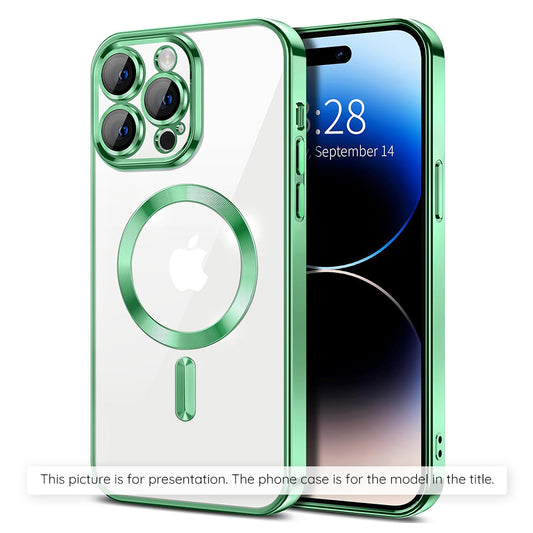 Ovitek MagSafe za Apple iPhone 17, Techsuit, Luxury Crystal, Svetlo Zelen