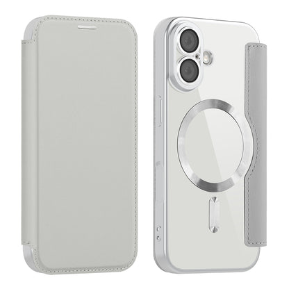Ovitek MagSafe za Apple iPhone 17, Techsuit, SmartMag Book, Siva