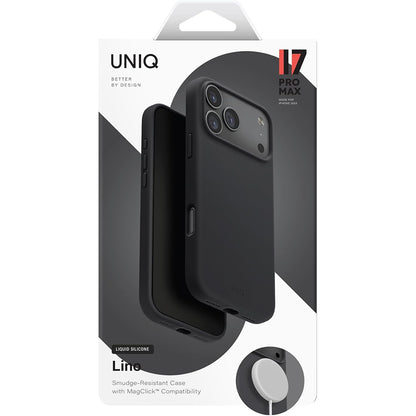 Ovitek MagSafe za Apple iPhone 17, UNIQ, Lino MagClick, Črn