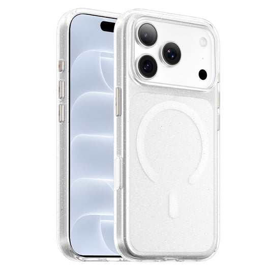 MagSafe ovitek za Apple iPhone 18 Pro / 17 Pro, Blueo, Crystal Pro Anti-Drop Glitter, prozoren