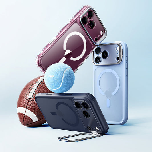 MagSafe ovitek za Apple iPhone 18 Pro / 17 Pro, ESR, Classic Hybrid Kickstand, Satinirano modra