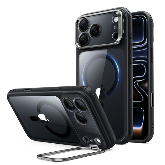 MagSafe ovitek za Apple iPhone 18 Pro / 17 Pro, ESR, Classic Hybrid Kickstand, Črno prozoren