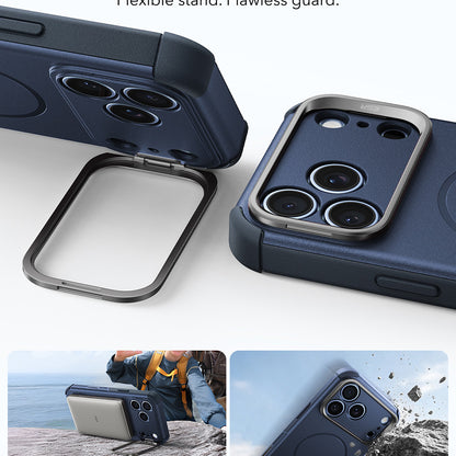 Ovitek MagSafe za Apple iPhone 18 Pro / 17 Pro, ESR, Cyber Armor Kickstand, modra