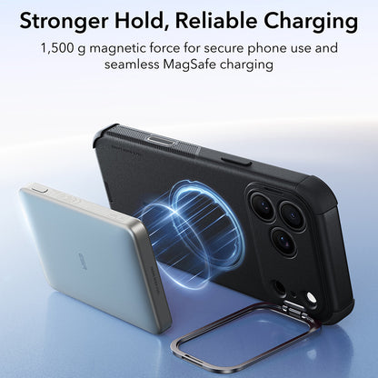 Ovitek MagSafe za Apple iPhone 18 Pro / 17 Pro, ESR, Cyber Armor Kickstand, Črn