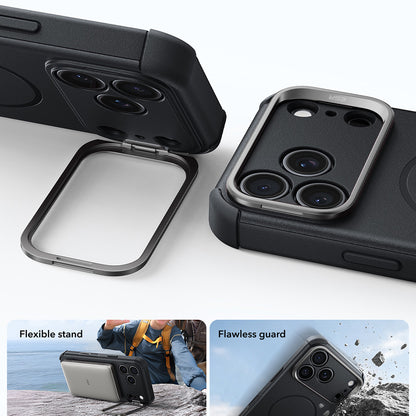Ovitek MagSafe za Apple iPhone 18 Pro / 17 Pro, ESR, Cyber Armor Kickstand, Črn
