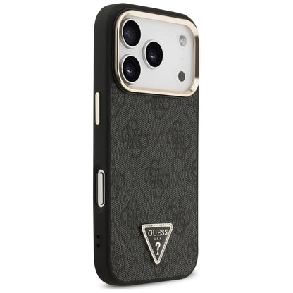 MagSafe Case for Apple iPhone 18 Pro / 17 Pro, Guess, 4G Triangle Logo, Black