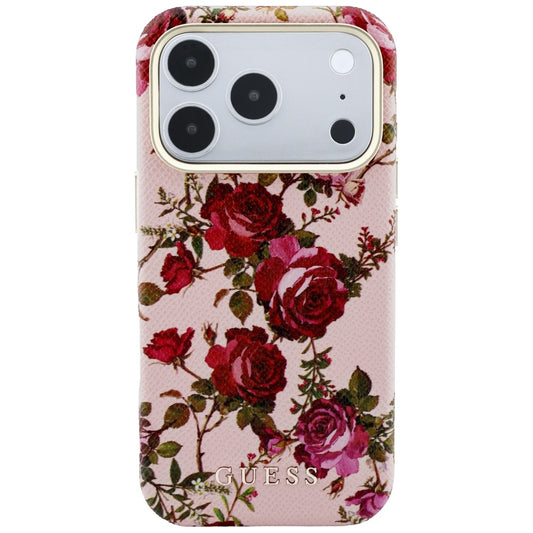 MagSafe ovitek za Apple iPhone 18 Pro / 17 Pro, Guess, Blossom Roses Print, roza