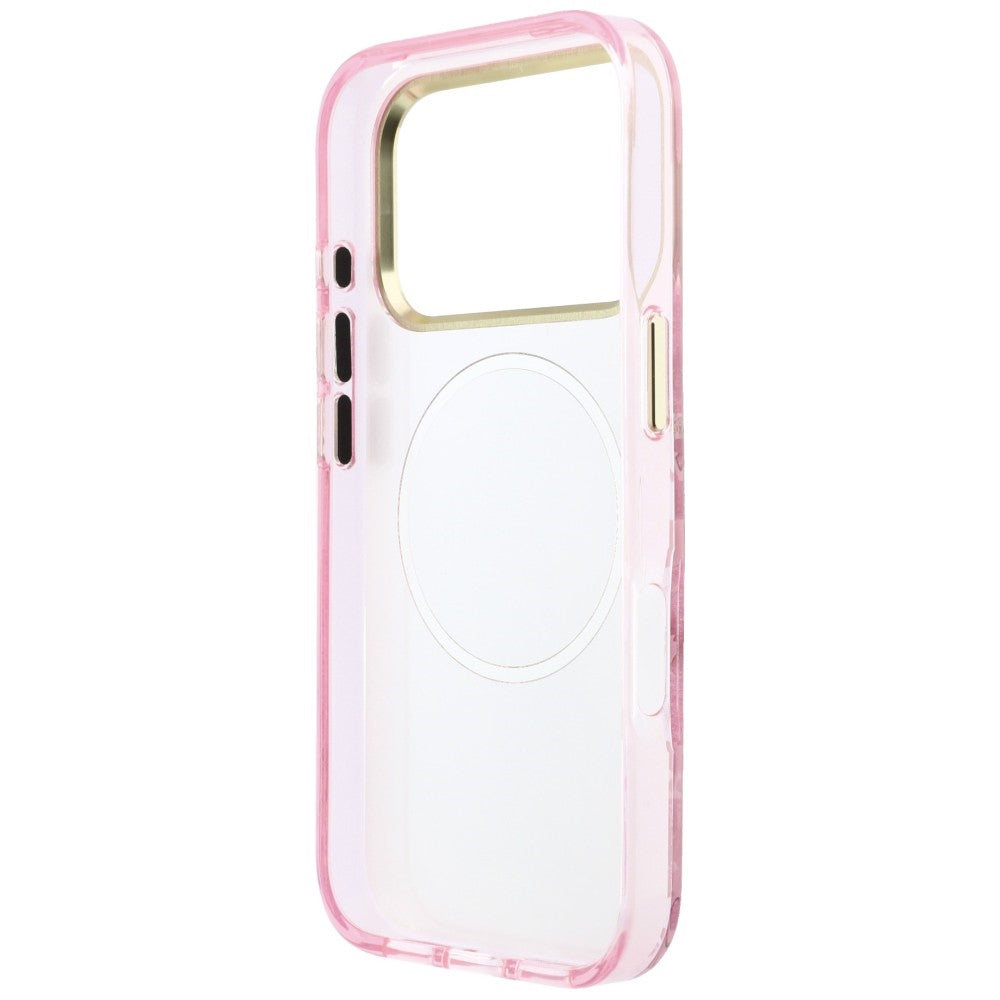 MagSafe ovitek za Apple iPhone 18 Pro / 17 Pro, Guess, IML Glitter Blossom Roses, roza