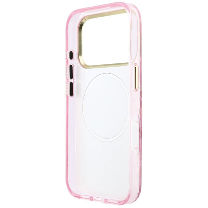 MagSafe ovitek za Apple iPhone 18 Pro / 17 Pro, Guess, IML Glitter Blossom Roses, roza