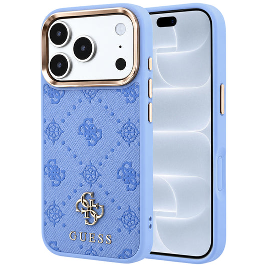 Ovitek MagSafe za Apple iPhone 18 Pro / 17 Pro, Guess, Peony 4G Majhen logotip, Modra