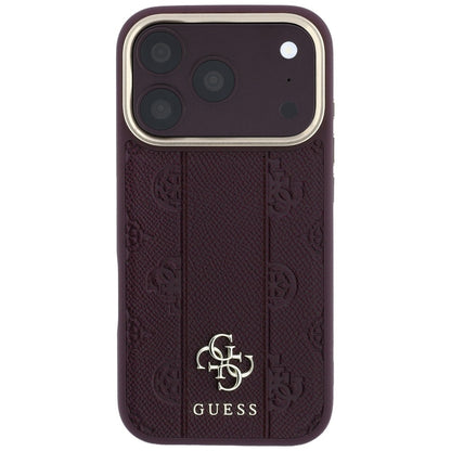 MagSafe ovitek za Apple iPhone 18 Pro / 17 Pro, Guess, Stripe Peony 4G, Vijoličen