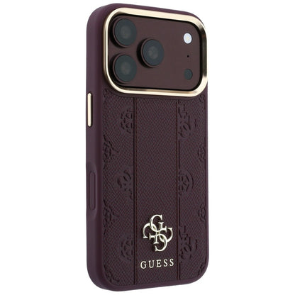 MagSafe ovitek za Apple iPhone 18 Pro / 17 Pro, Guess, Stripe Peony 4G, Vijoličen