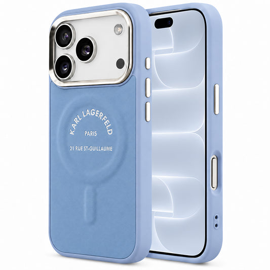 MagSafe ovitek za Apple iPhone 18 Pro / 17 Pro, Karl Lagerfeld, Embossed Open Ring RSG Logo, moderna