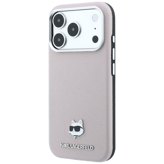 MagSafe ovitek za Apple iPhone 18 Pro / 17 Pro, Karl Lagerfeld, zrnata Choupette glava, roza