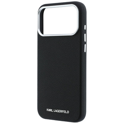 MagSafe Case for Apple iPhone 18 Pro / 17 Pro, Karl Lagerfeld, Grained Elongated Logo, Black