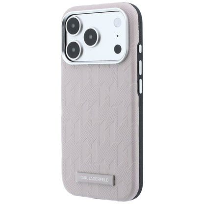 MagSafe ovitek za Apple iPhone 18 Pro / 17 Pro, Karl Lagerfeld, Grained Mono Resin Logo, Roza