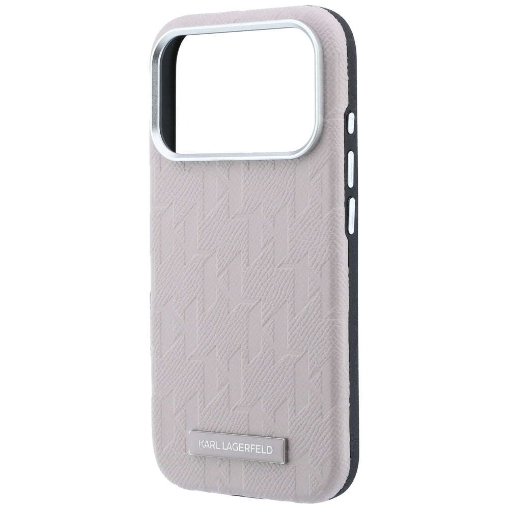 MagSafe ovitek za Apple iPhone 18 Pro / 17 Pro, Karl Lagerfeld, Grained Mono Resin Logo, Roza