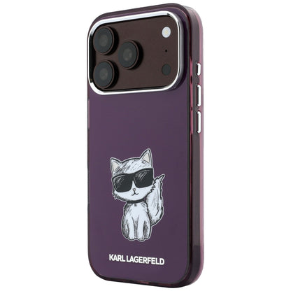MagSafe ovitek za Apple iPhone 18 Pro / 17 Pro, Karl Lagerfeld, HC IML Choupette Body Sketch Print, Vijoličen