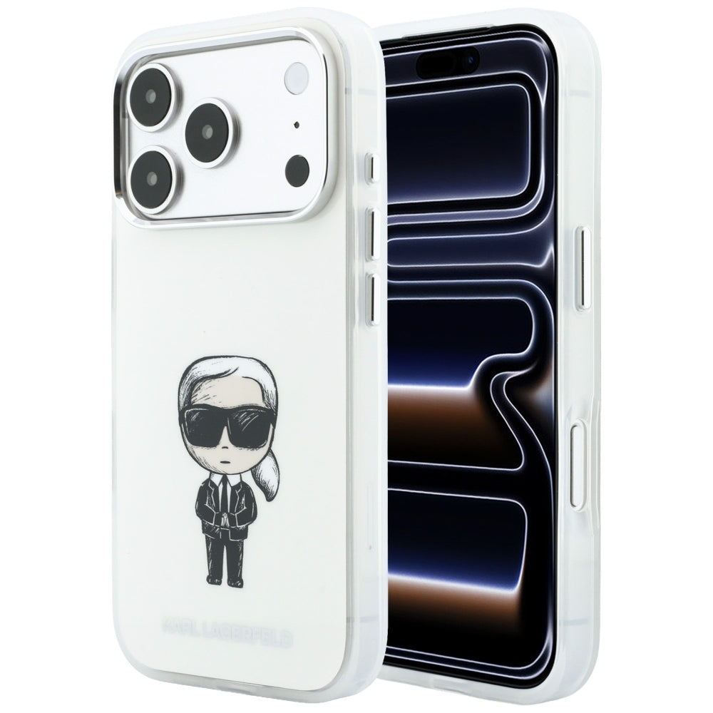MagSafe ovitek za Apple iPhone 18 Pro / 17 Pro, Karl Lagerfeld, HC IML Ikonik Sketch Print, Bež